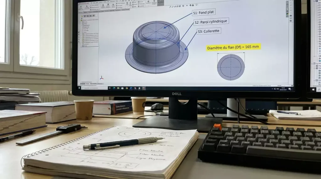 Calculer la surface de flan avant emboutissage même sur une pièce à géométrie complexe